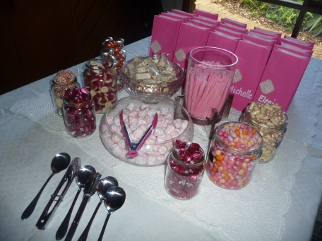 The lolly buffet.  Guests fill their bags with whatever they fancy together with their sweet smelling soap from Lush.  Thank you for sharing my special day!